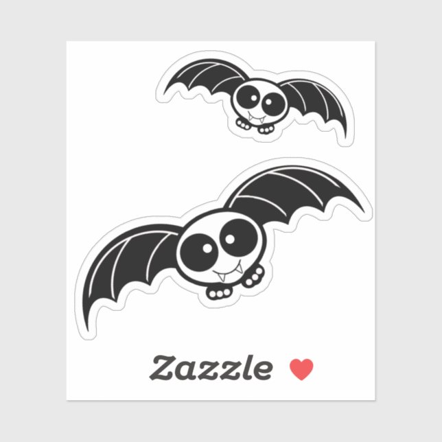 Pegatina Skeleton Bats Halloween (Hoja)