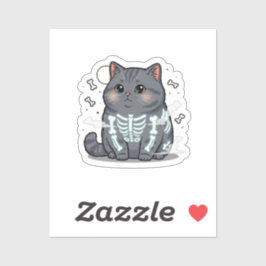 Pegatina Skeleton Brit - Gato británico de Shorthair espelu