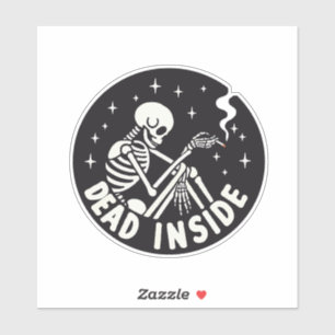 Pegatina Skeleton Dead Inside