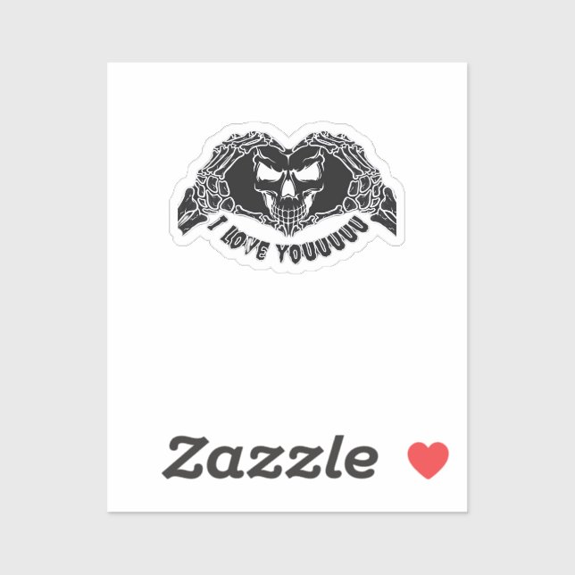 Pegatina Skeleton Hands Skull, Diseño De Halloween Para Bac (Hoja)