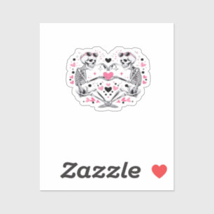 Pegatina Skeleton Heart Hands Classic Viral