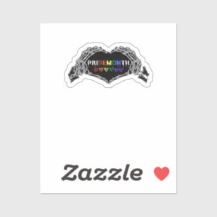 Pegatina Skeleton Heart Hands LGBTQIA