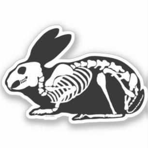 Pegatina Skeleton Rabbit
