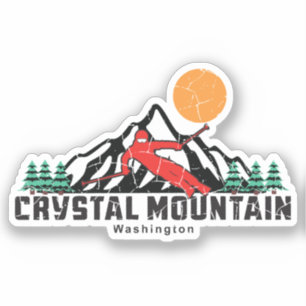 Pegatina Ski de montaña Retro Crystal