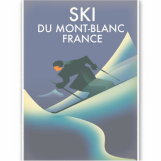 Pegatina Ski Mont Blanc Francia