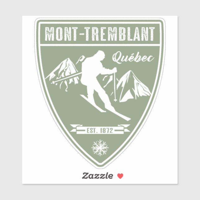 Pegatina Ski Mont-Tremblant Quebec (Hoja)