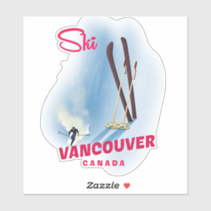 Pegatina Ski Vancouver Canadá