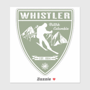 Pegatina Ski Whistler Columbia Británica