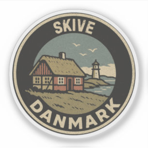 Pegatina Skive, Dinamarca Danmark