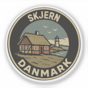 Pegatina Skjern, Dinamarca Danmark