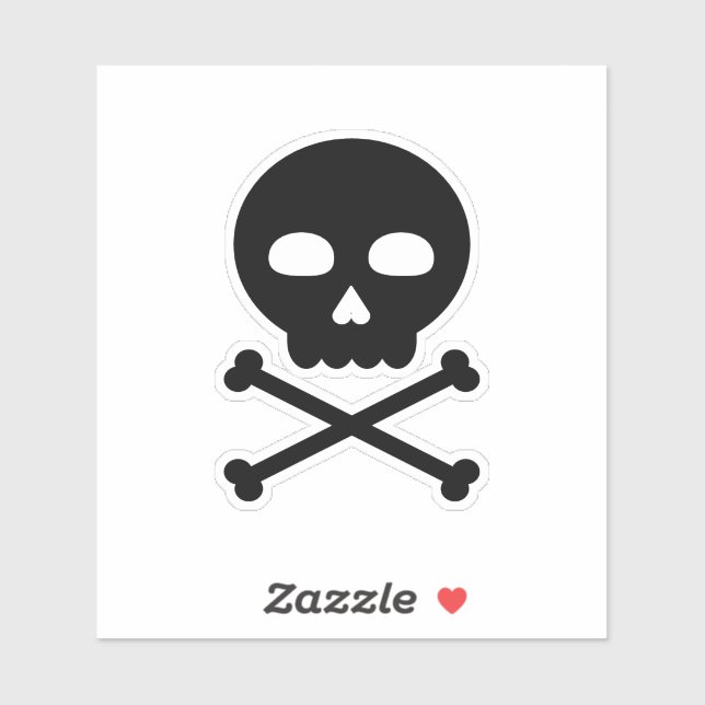 Pegatina Skull and Bones (Hoja)