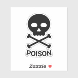 Pegatina Skull and Bones With Text