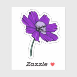 Pegatina Skull Flower 