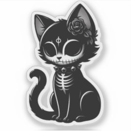 Pegatina Skull Kitty