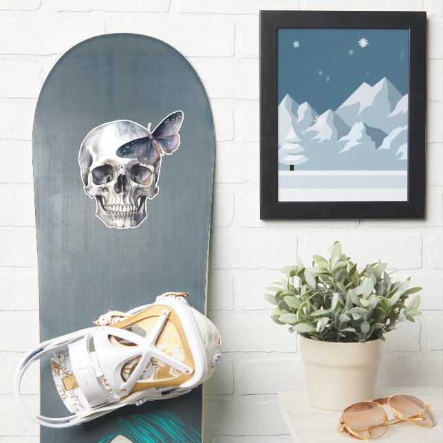 Pegatina Skull Moth (snowboard)