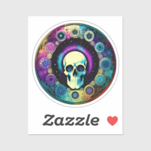 Pegatina Skull Psychedelics