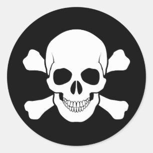 PEGATINA SKULL Y CROSSBONES