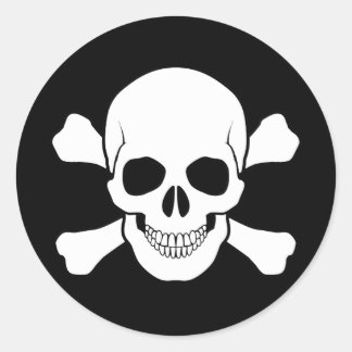 PEGATINA SKULL Y CROSSBONES