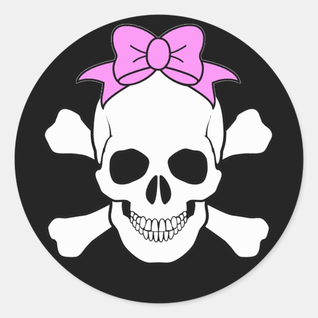 PEGATINA SKULL Y CROSSBONES (Anverso)