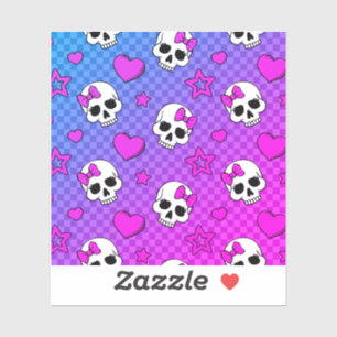 Pegatina Skully Pop Kawaii