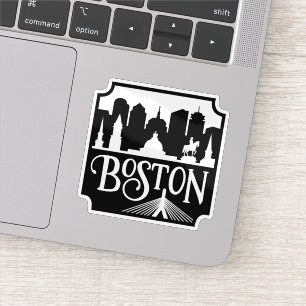 Pegatina Skyline de Boston
