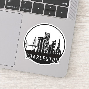 Pegatina Skyline de Charleston West Virginia