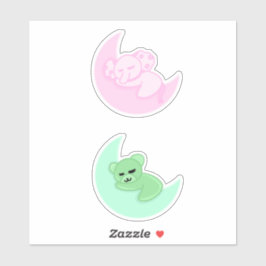 Pegatina Sleeping Bear & Elephant Sticker Pack For Kids