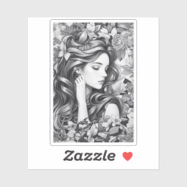 Pegatina Sleeping Woman