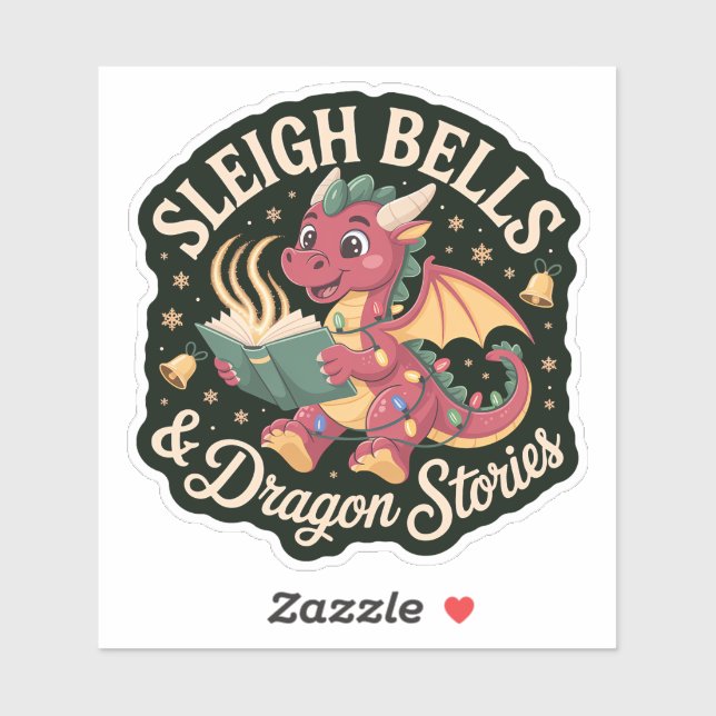 Pegatina Sleigh Bells & Dragon Stories Holiday Magic (Hoja)