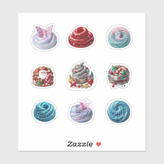 Pegatina slimes beautiful fairy mermaid halloween and chris (Hoja)