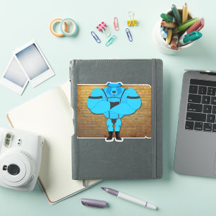 Pegatina SlipperyJoe's gay oso musculoso cartoon tanga cuer