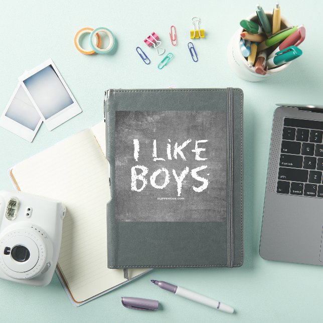 Pegatina SlipperyJoe's I Like Boys sucia tiza la oscuridad (Funda para iPad)