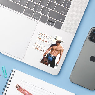 Pegatina SlipperyJoe's save horse montar paja cowboy gorra 