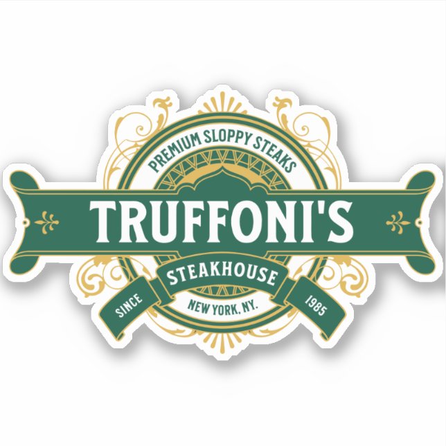 Pegatina Sloppy Steaks Truffoni's (Anverso)