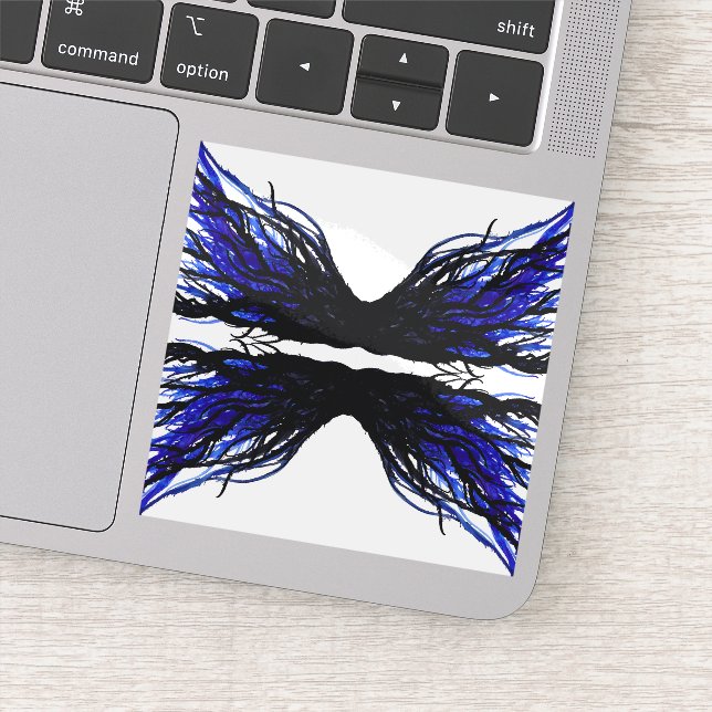 Pegatina Sloth Abstract 7 Deadly Sins Alcohol Ink Art (Detalle)