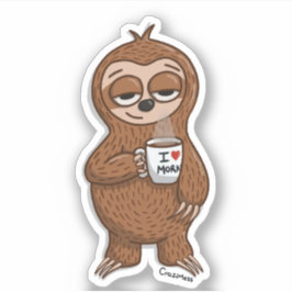 Pegatina Sloth Coffee