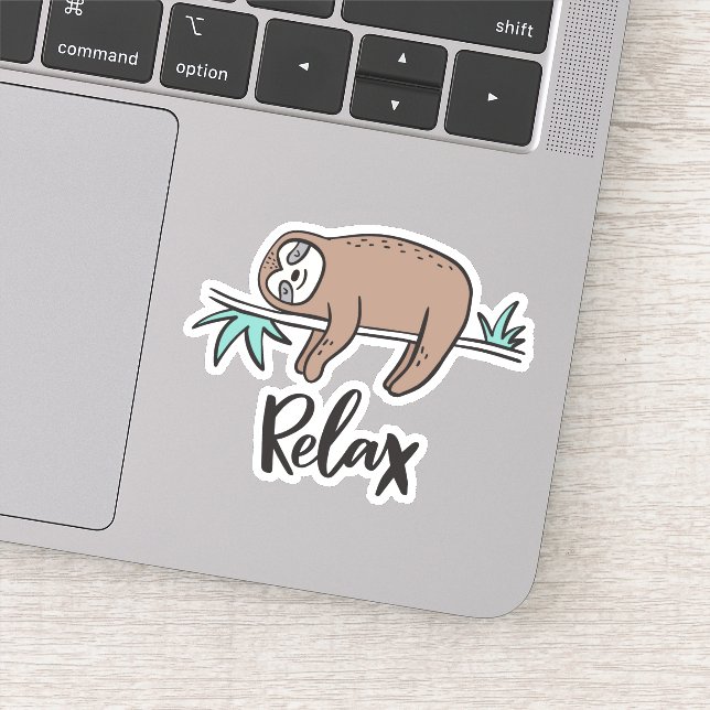 Pegatina Sloth dice Relax (Detalle)