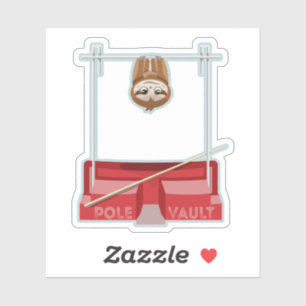 Pegatina Sloth Pole Vaulting Sports Day