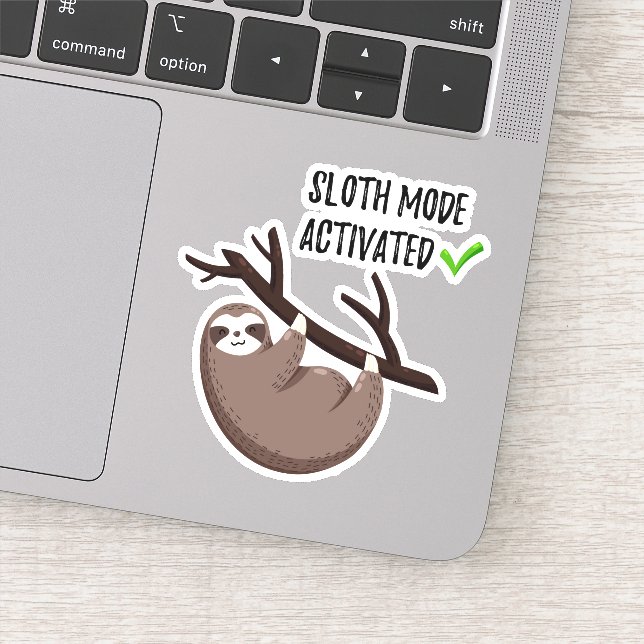 Pegatina Sloth Says | Modo de ranura activado (Detalle)