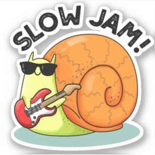 Pegatina Slow Jam Funny Music Animal Pun