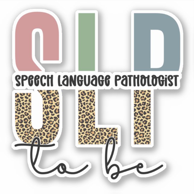 Pegatina SLP to be -Future Speech language Pathologist gift (Anverso)