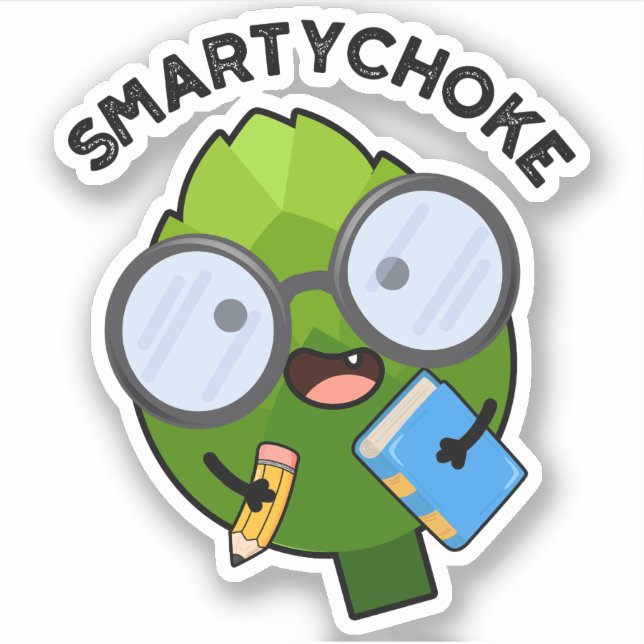 Pegatina Smartychoke Funny Artichoke Pun (Anverso)