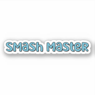 Pegatina Smash Master Blue Retro Pickleball Textos