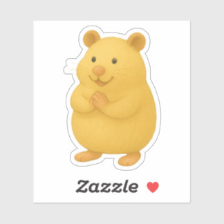 Pegatina Smiling Cream Hamster Sticker