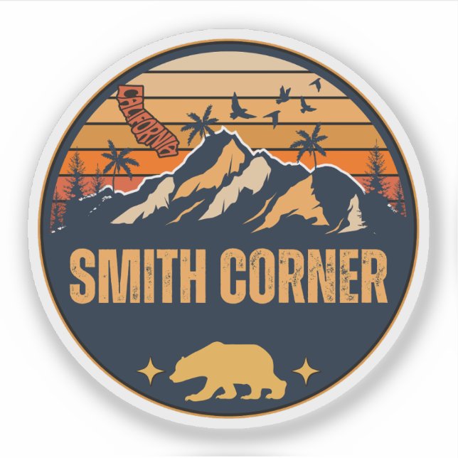 Pegatina Smith Corner, California (Anverso)