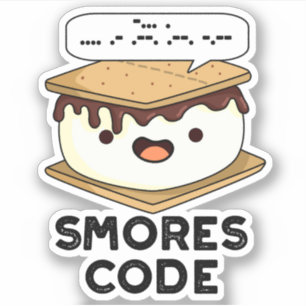 Pegatina Smores Code Funny Food Pun