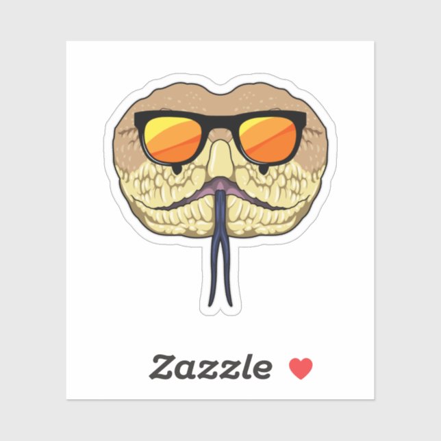 Pegatina Snack con gafas de sol (Hoja)