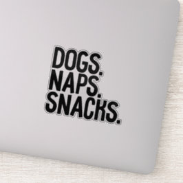 Pegatina Snacks Dogs Naps