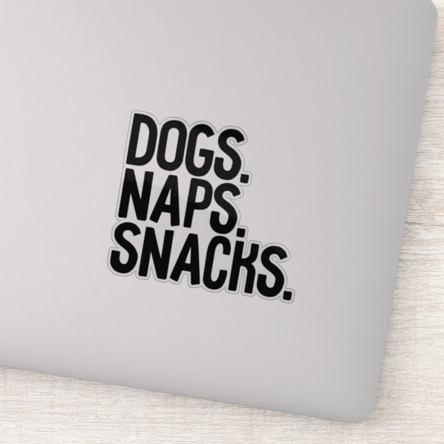 Pegatina Snacks Dogs Naps (Detalle)