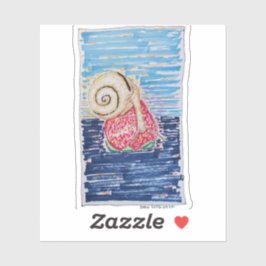 Pegatina Snail on the Strawberry